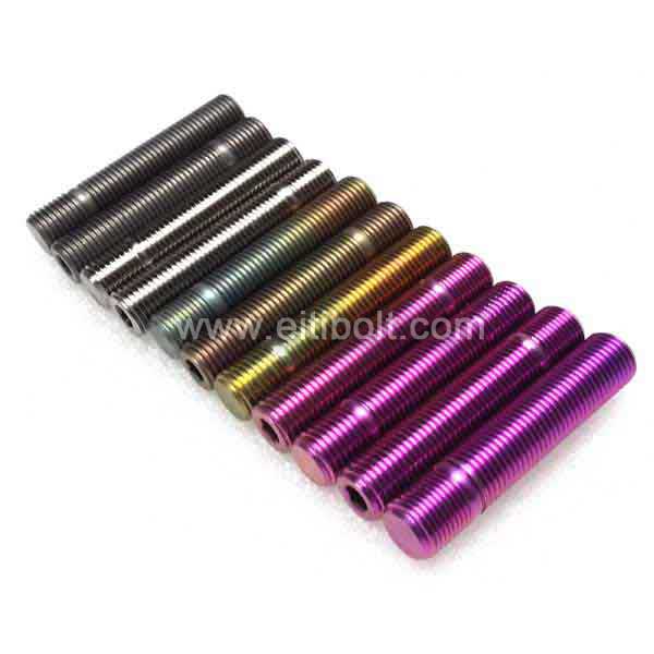 Mutiple Color Anodized Titanium Wheel Conversion Studs Wheel Bolts