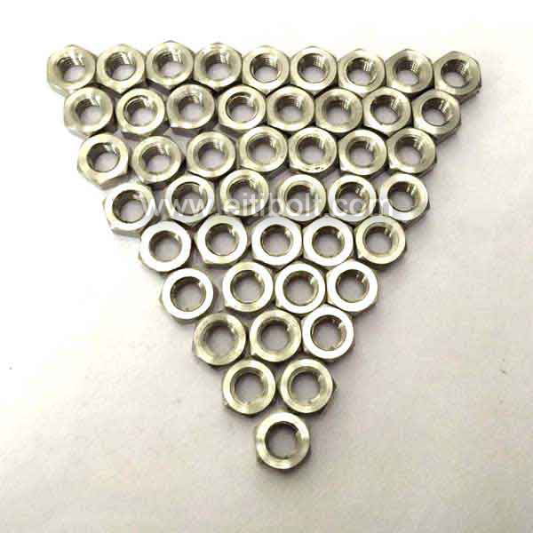 Gr5/TC4 M5 Titanium Hex Nuts - CNC Machined