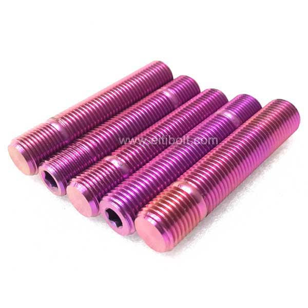 Purple Anodized Titanium Wheel Conversion Studs M12 M14