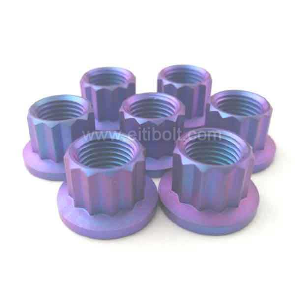 Titanium Flange Nut - Sprocket Nut Anodized Purple