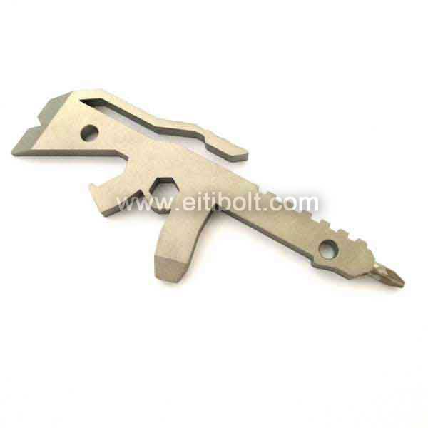 Titanium Keychain Tool Gun Titanium Bottle Opener Spanner Wrench Screwdriver Combo