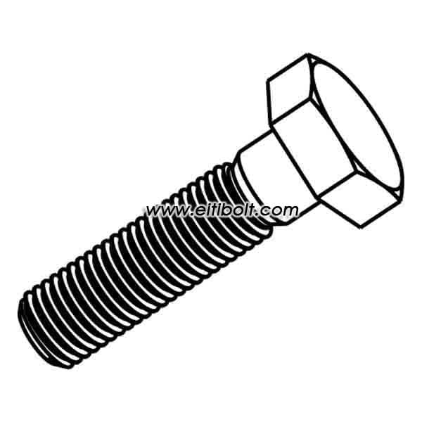 Hex bolt rolled thread