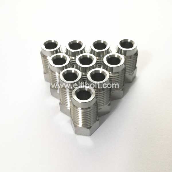 M10x1 Titanium Nuts with Male Thread for Brake Fittings – Custom CNC Machining Service